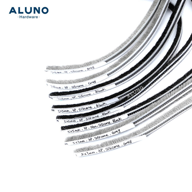 ALUNO Waterproof Silicone Series Silent Accessories Strips Aluminum Windows Doors Weather Strip